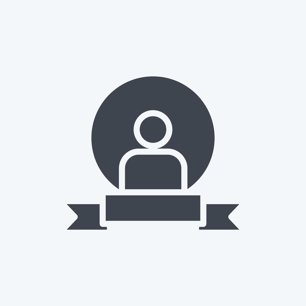 Icon Personal Brand. suitable for Art symbol. Glyph Style. simple design editable. design template vector. simple illustration vector