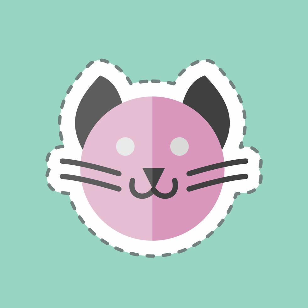 Sticker line cut Pet Photoshoot. suitable for Art symbol. simple design editable. design template vector. simple illustration vector