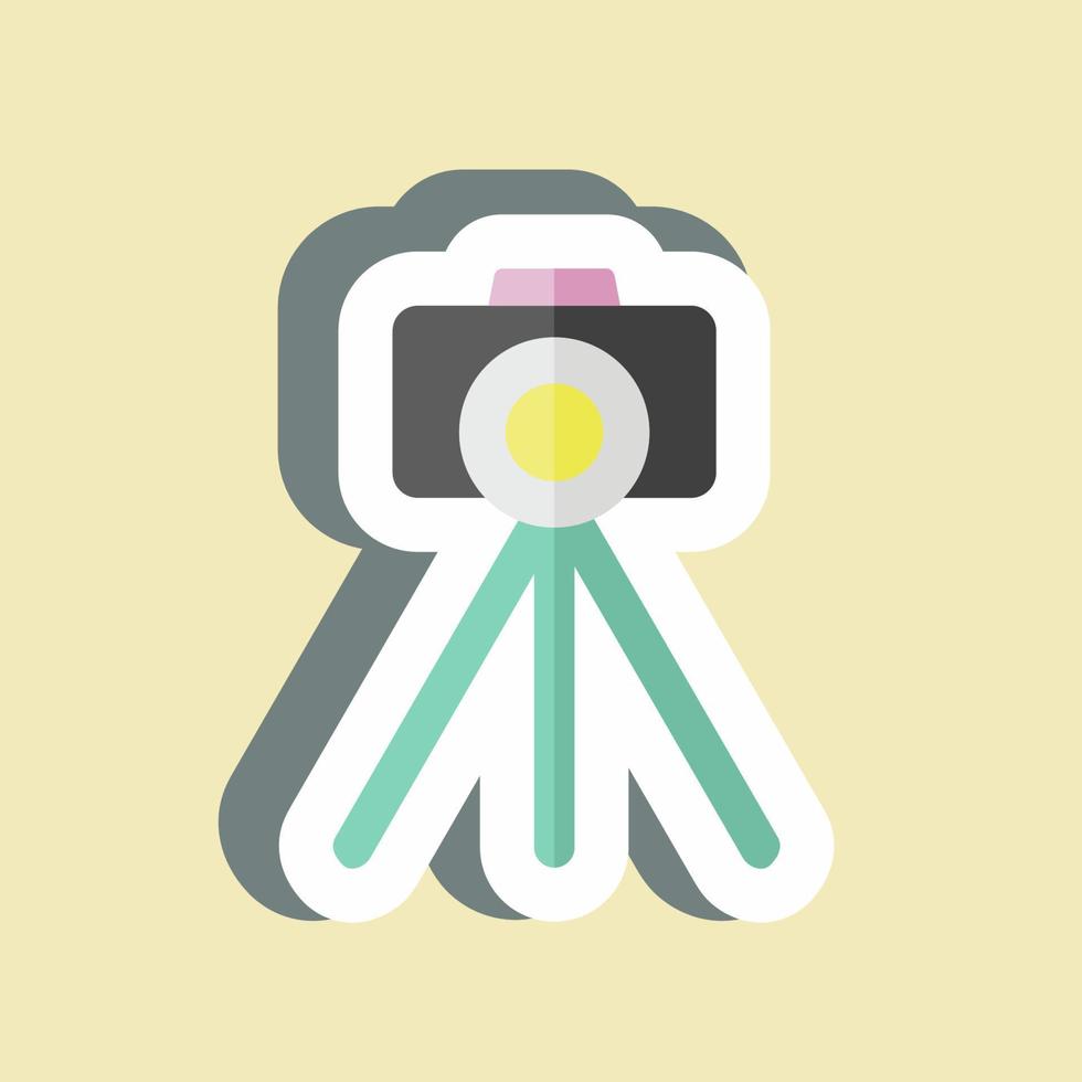 Sticker Tripod. suitable for Art symbol. simple design editable. design template vector. simple illustration vector