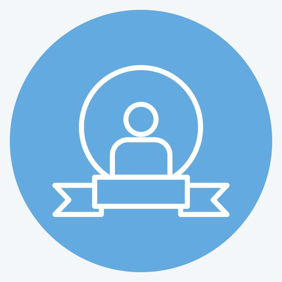 Icon Personal Brand. suitable for Art symbol. Blue Eyes Style. simple design editable. design template vector. simple illustration vector