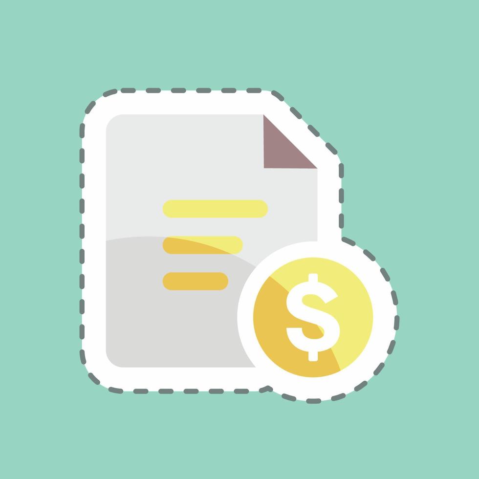 Sticker line cut Price List. suitable for Art symbol. simple design editable. design template vector. simple illustration vector