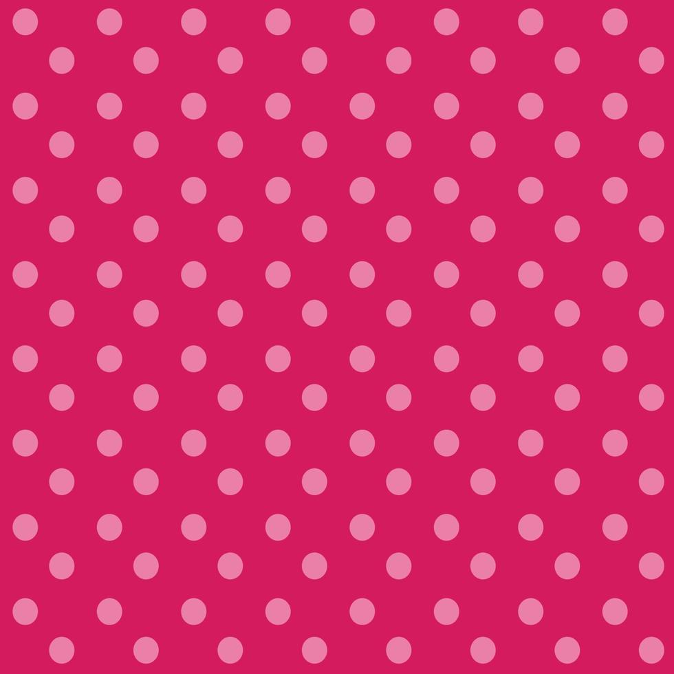 Pink polka dots pattern vector