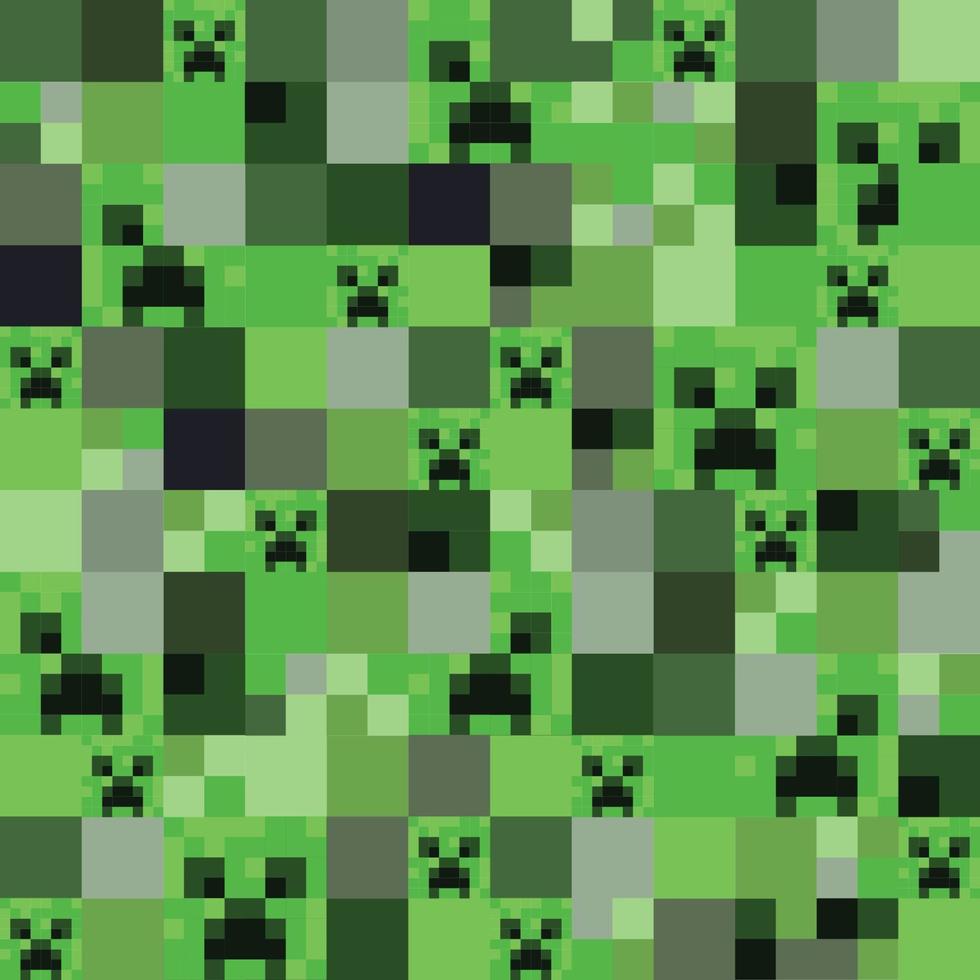 Video game inspired pattern vector