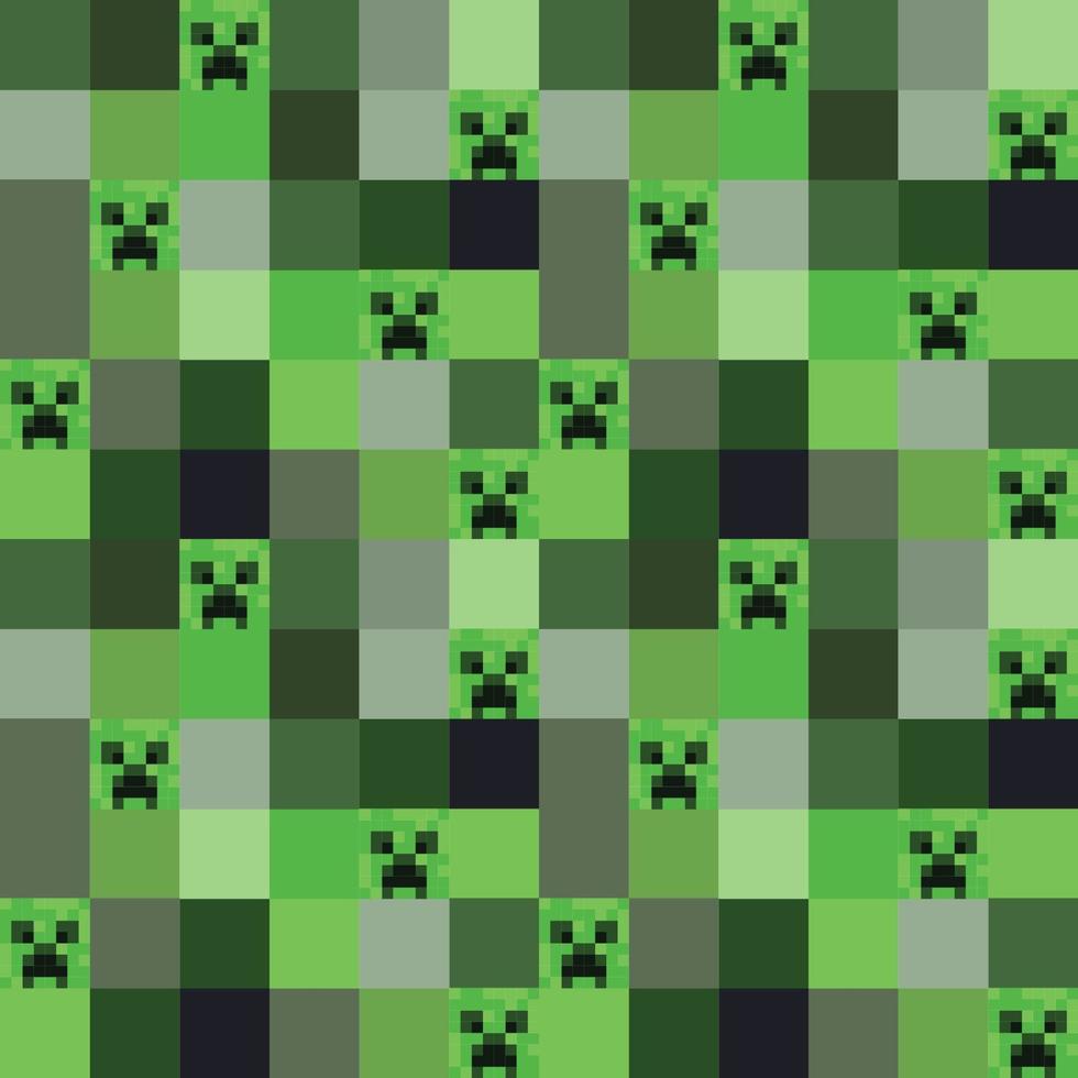 Video game inspired pattern vector