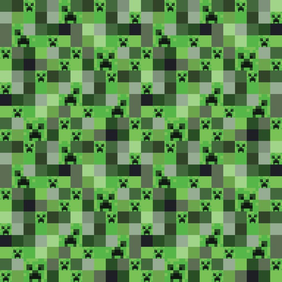 Video game inspired pattern vector