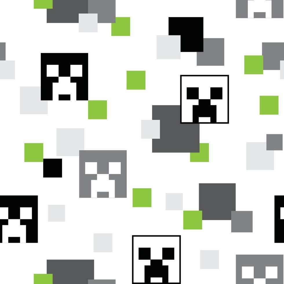 Video game inspired pattern vector