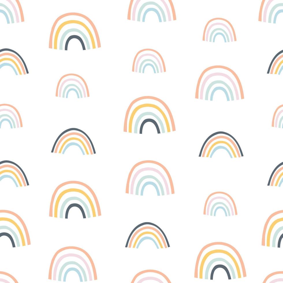 Lovely Rainbow Seamless Repeat Pattern vector