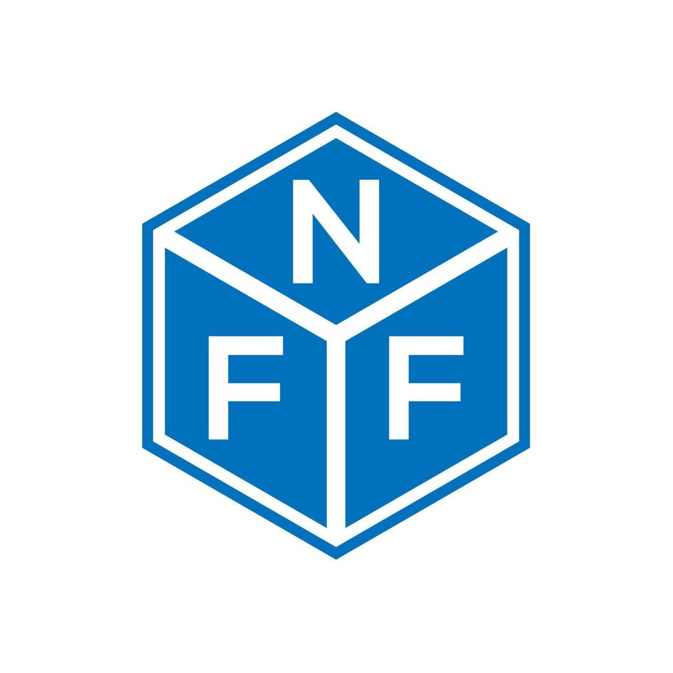 diseño de logotipo de letra nff sobre fondo negro. concepto de logotipo de letra de iniciales creativas nff. diseño de carta nff. vector