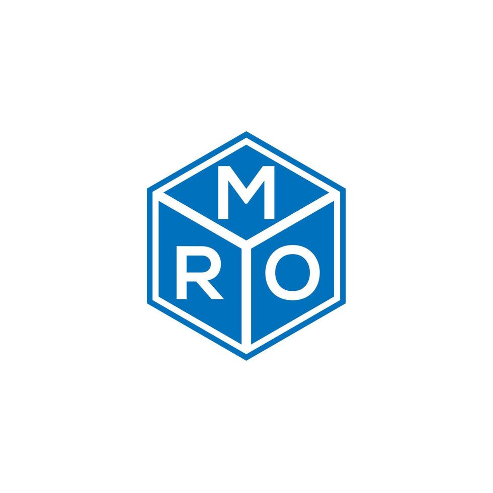 diseño de logotipo de letra mro sobre fondo negro. concepto de logotipo de letra de iniciales creativas mro. diseño de letra mro.v vector