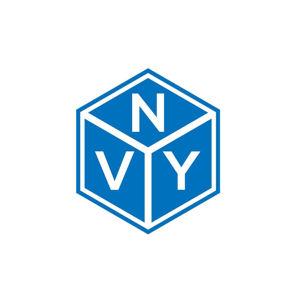 NVY letter logo design on black background. NVY creative initials letter logo concept. NVY letter design. vector