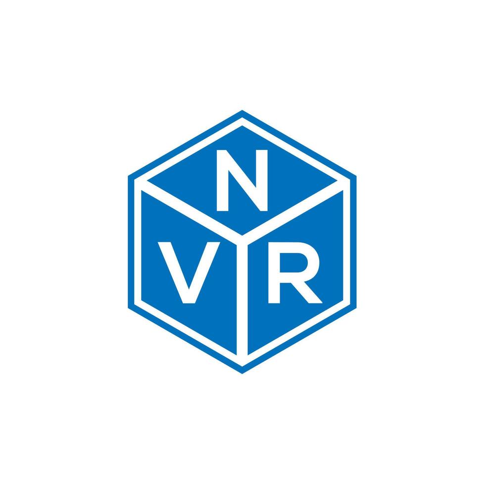NVR letter logo design on black background. NVR creative initials letter logo concept. NVR letter design. vector