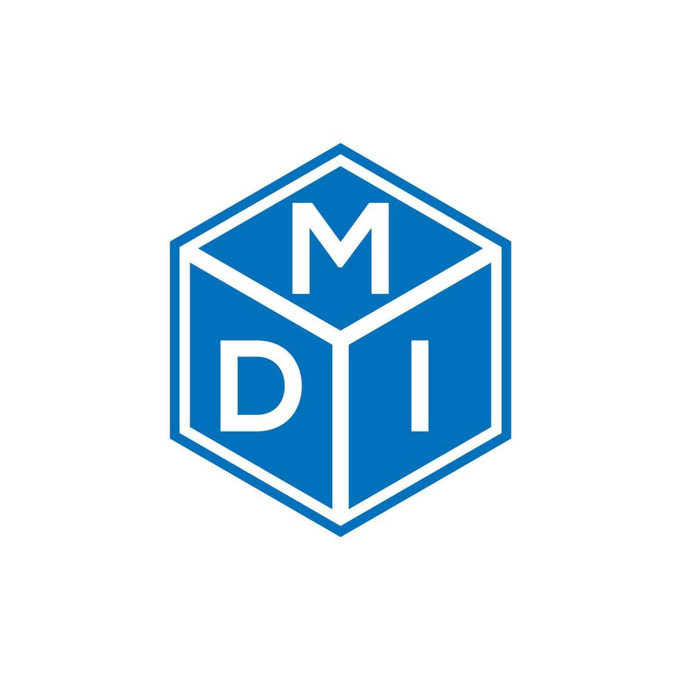 diseño de logotipo de letra mdi sobre fondo negro. concepto de logotipo de letra de iniciales creativas mdi. diseño de letras mdi. vector