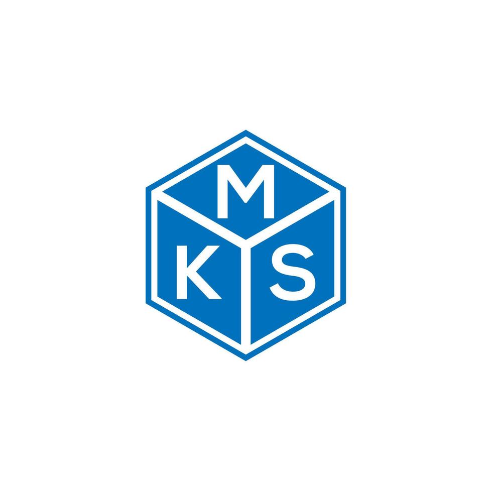 diseño del logotipo de la letra mks sobre fondo negro. concepto de logotipo de letra de iniciales creativas mks. diseño de letras mks. vector