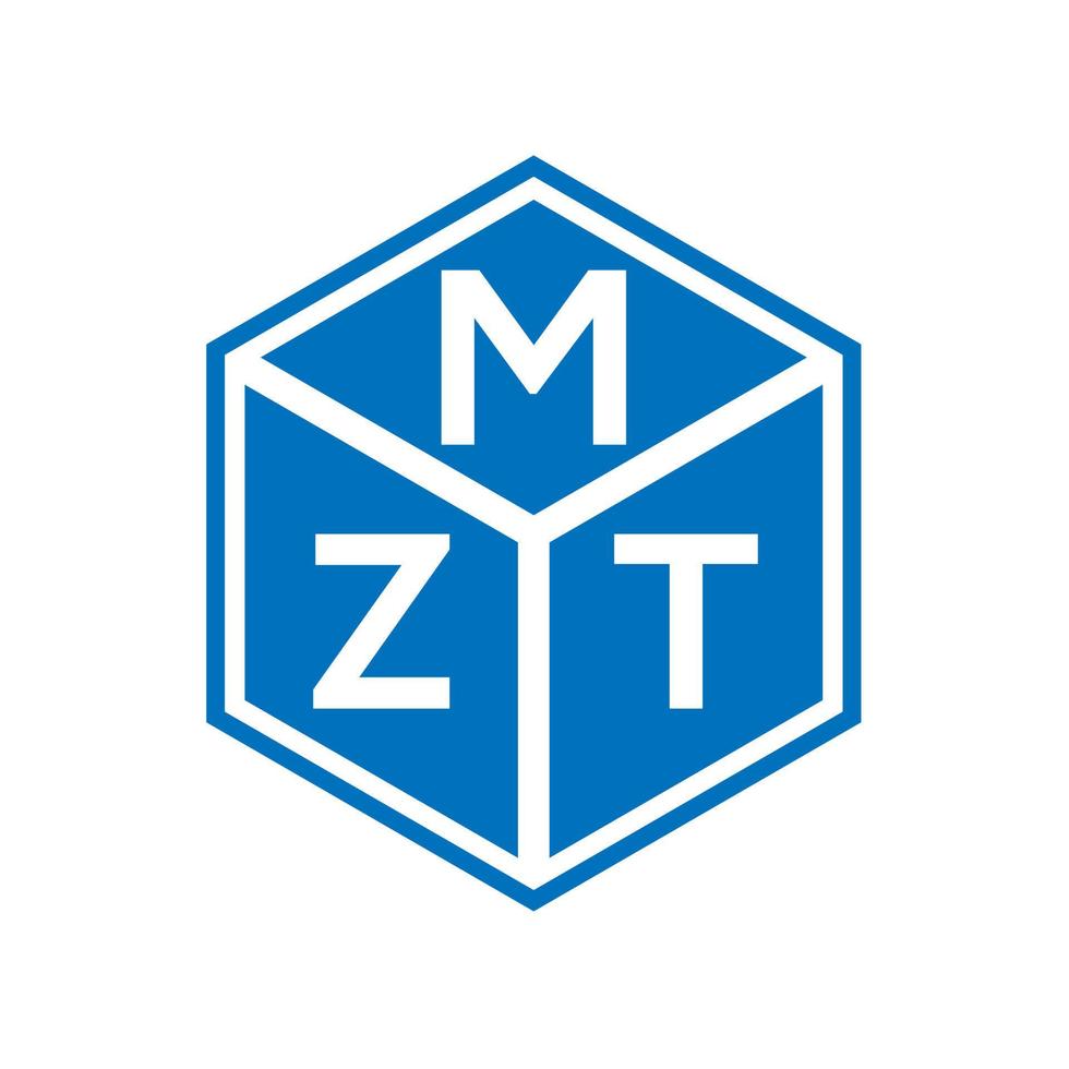 diseño de logotipo de letra mzt sobre fondo negro. concepto de logotipo de letra de iniciales creativas mzt. diseño de letras mzt. vector