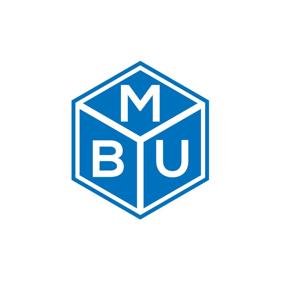 diseño de logotipo de letra mbu sobre fondo negro. concepto de logotipo de letra de iniciales creativas de mbu. diseño de letra mbu. vector