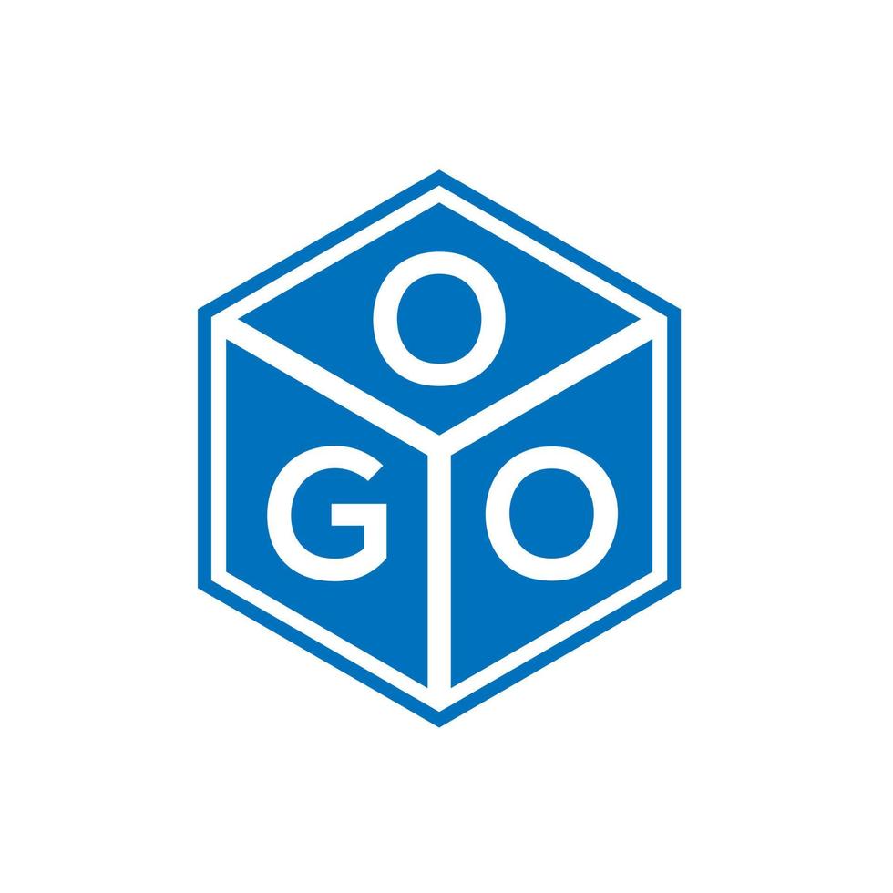 diseño de logotipo de letra ogo sobre fondo negro. concepto de logotipo de letra inicial creativa ogo. diseño de letras ogo. vector