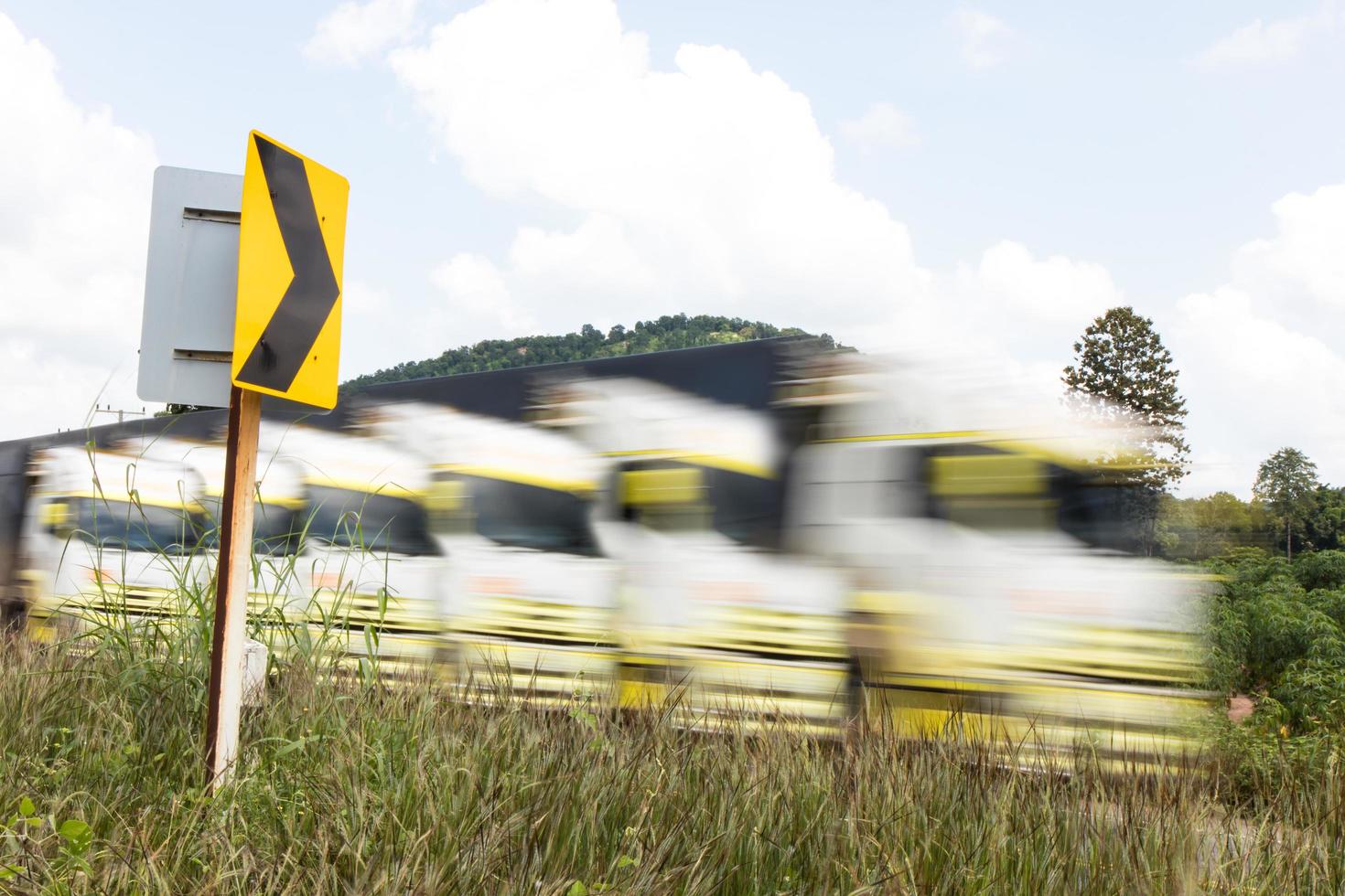 Motion blur truck. photo