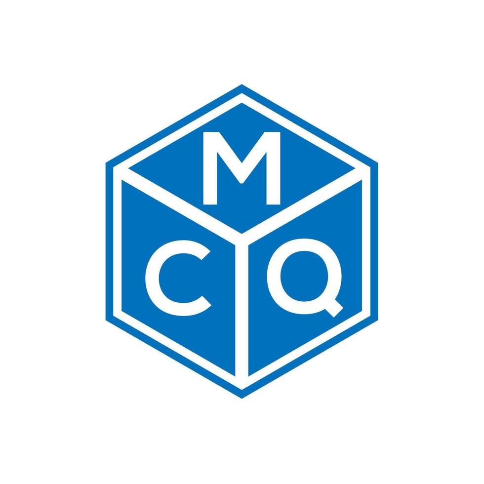 MCQ letter logo design on black background. MCQ creative initials letter logo concept. MCQ letter design. vector