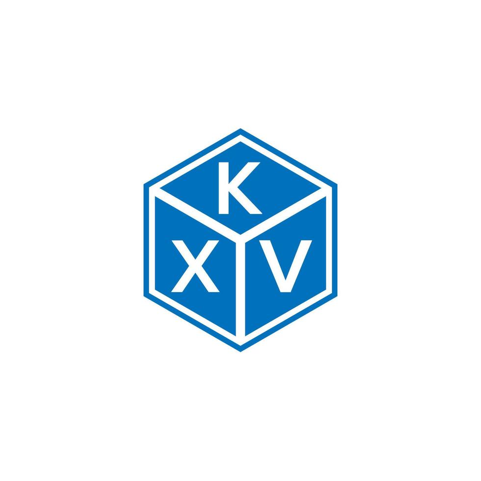 diseño del logotipo de la letra kxv sobre fondo negro. concepto de logotipo de letra de iniciales creativas kxv. diseño de letras kxv. vector