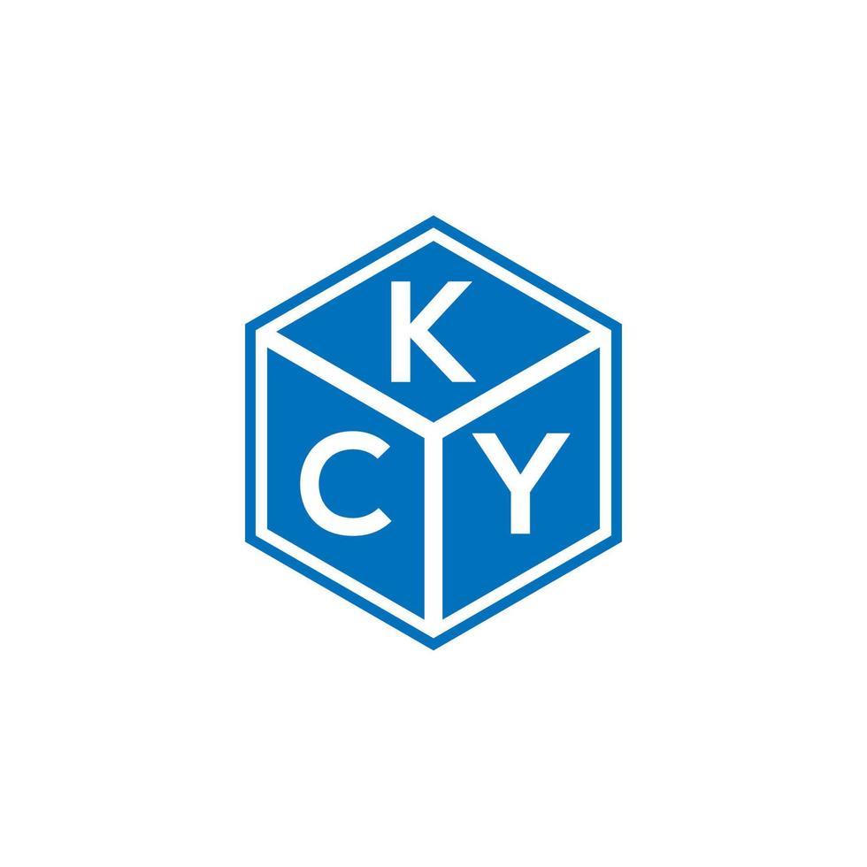 diseño del logotipo de la letra kcy sobre fondo negro. concepto de logotipo de letra de iniciales creativas kcy. diseño de letras kcy. vector