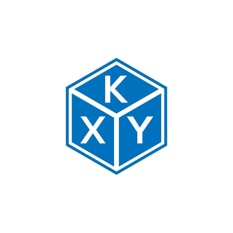 KXY letter logo design on black background. KXY creative initials letter logo concept. KXY letter design. vector