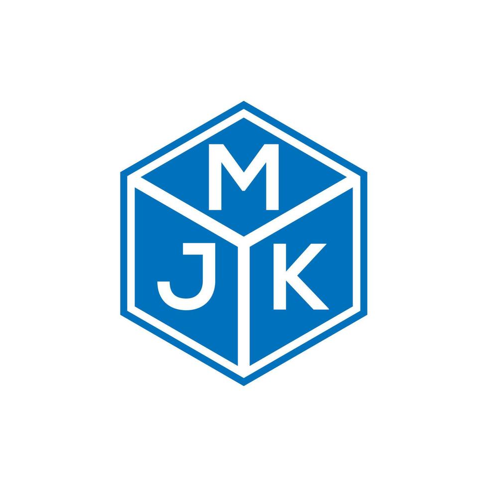 diseño del logotipo de la letra mjk sobre fondo negro. concepto de logotipo de letra de iniciales creativas mjk. diseño de letras mjk. vector