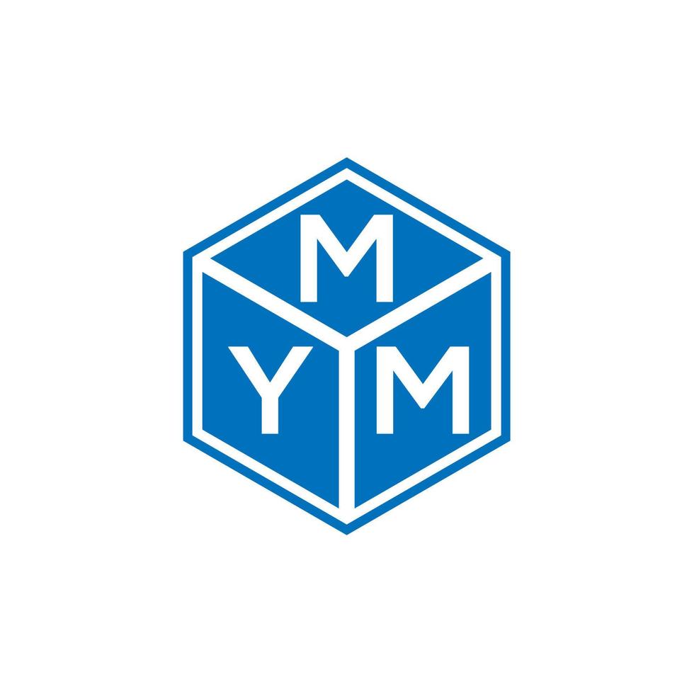 diseño del logotipo de la letra mym sobre fondo negro. concepto de logotipo de letra de iniciales creativas mym. diseño de letras mym. vector