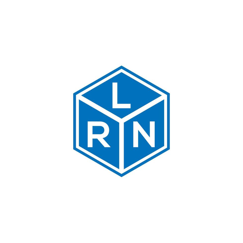 Diseño de logotipo de letra lrn sobre fondo negro. Concepto de logotipo de letra de iniciales creativas lrn. Diseño de carta lrn. vector