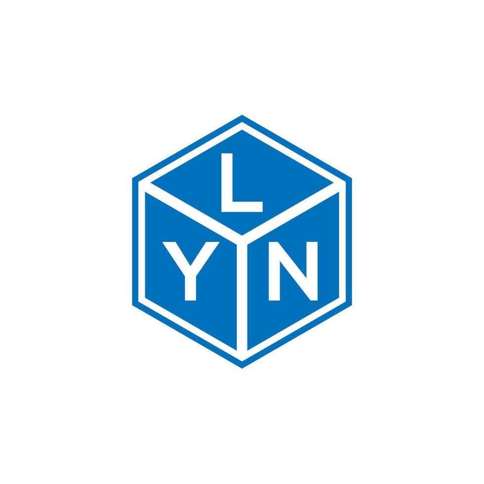 diseño del logotipo de la letra lyn sobre fondo negro. concepto del logotipo de la letra de las iniciales creativas de lyn. diseño de letras lyn. vector