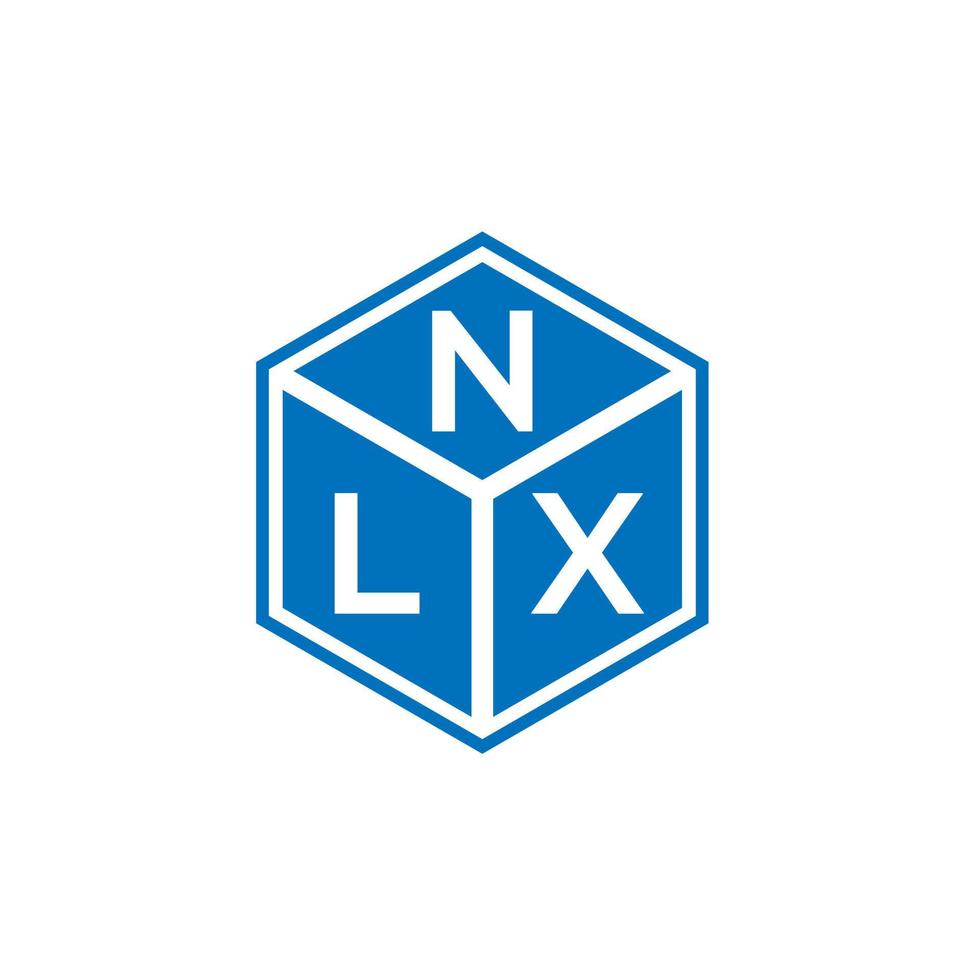 NLX letter logo design on black background. NLX creative initials letter logo concept. NLX letter design. vector