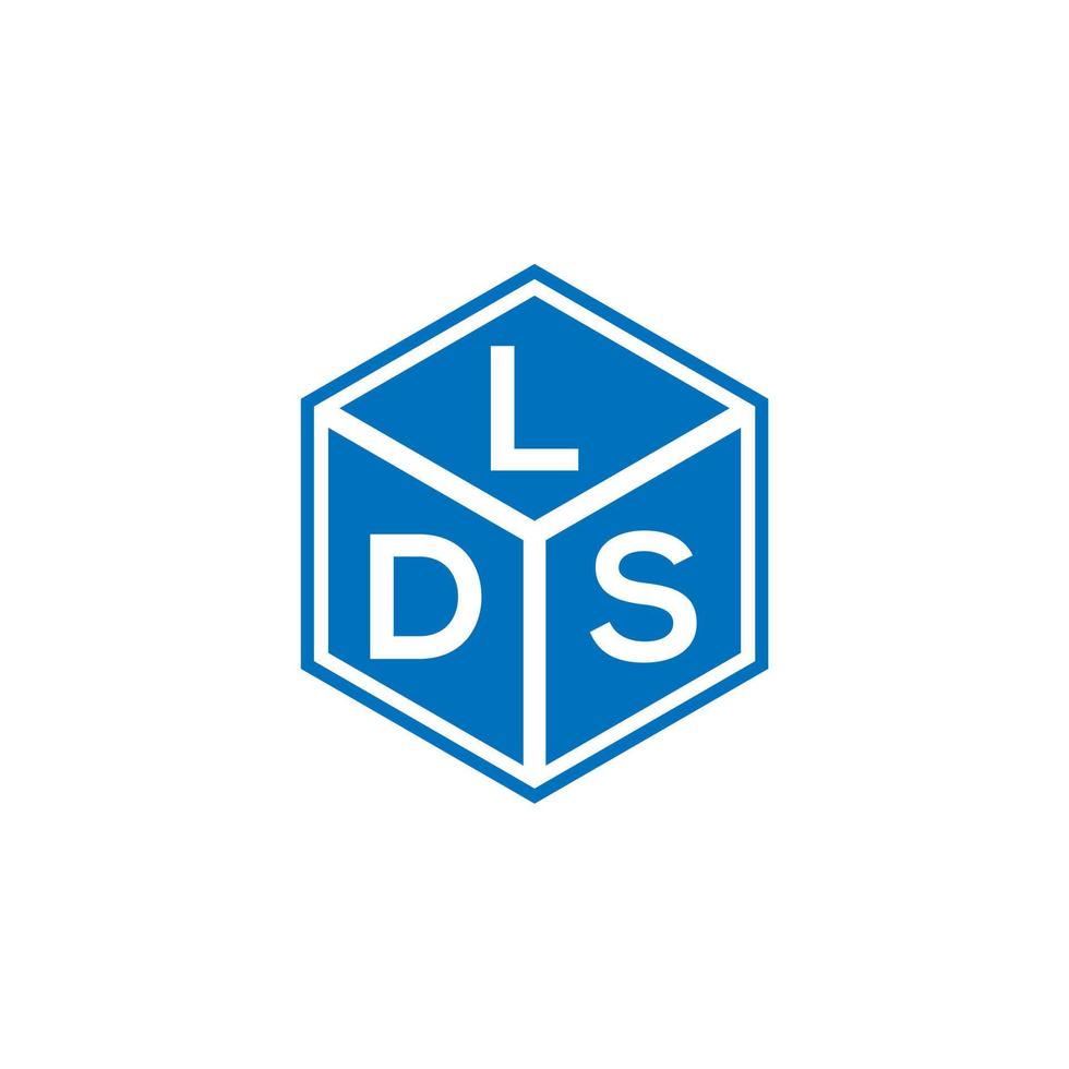 diseño del logotipo de la letra lds sobre fondo negro. Concepto de logotipo de letra de iniciales creativas de lds. diseño de carta lds. vector