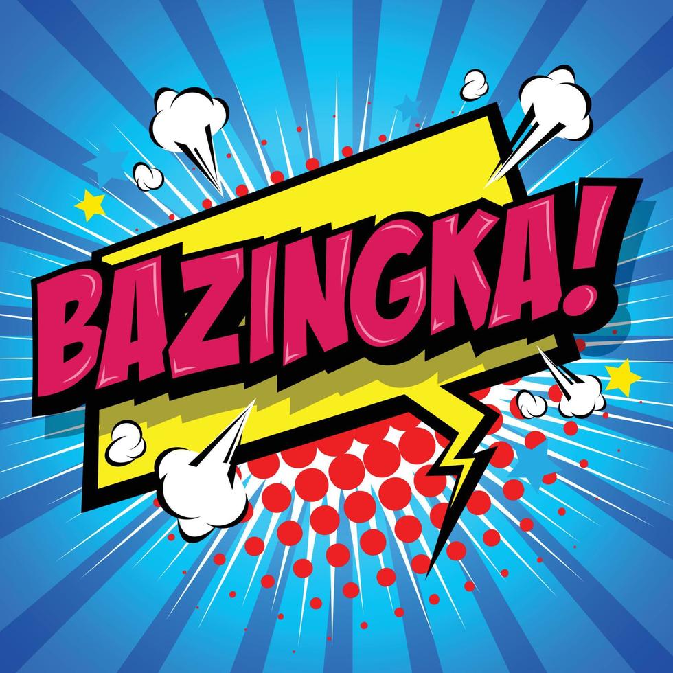 Bazinga Comic Speech Bubble, Cartoon. art and illustration vector file.