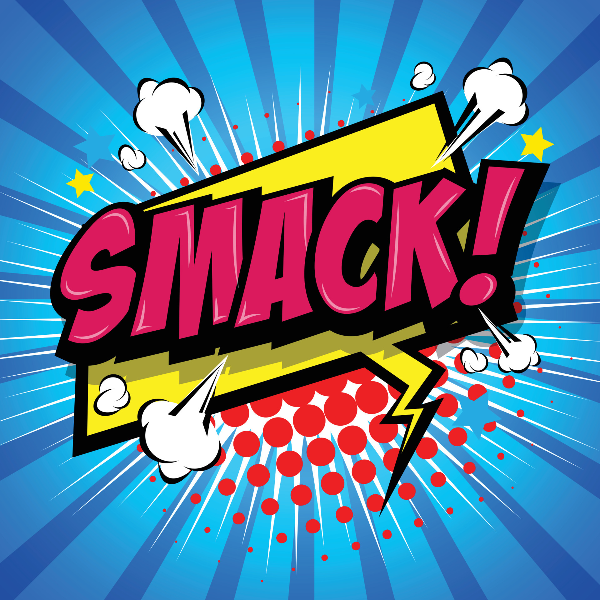 Smack Comic Speech Bubble, Cartoon. art and illustration vector file