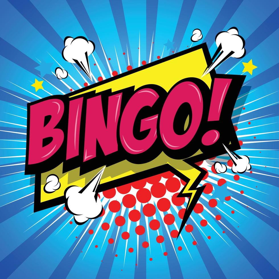 Bingo Comic Speech Bubble, Cartoon. art and illustration vector file.