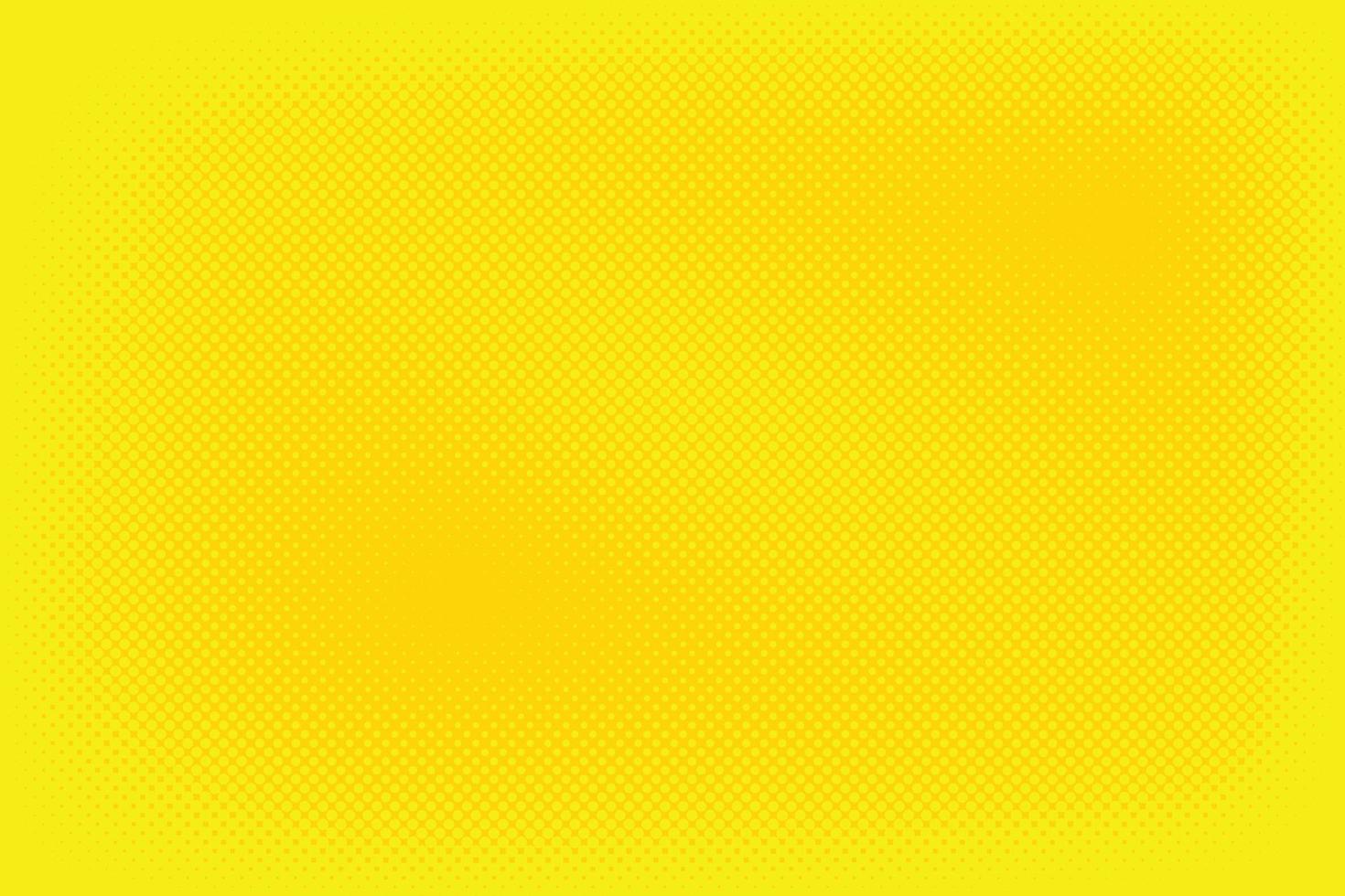 Fondo amarillo cómico retro Gradiente de trama Estilo cómico de semitonos, ilustración vectorial vector