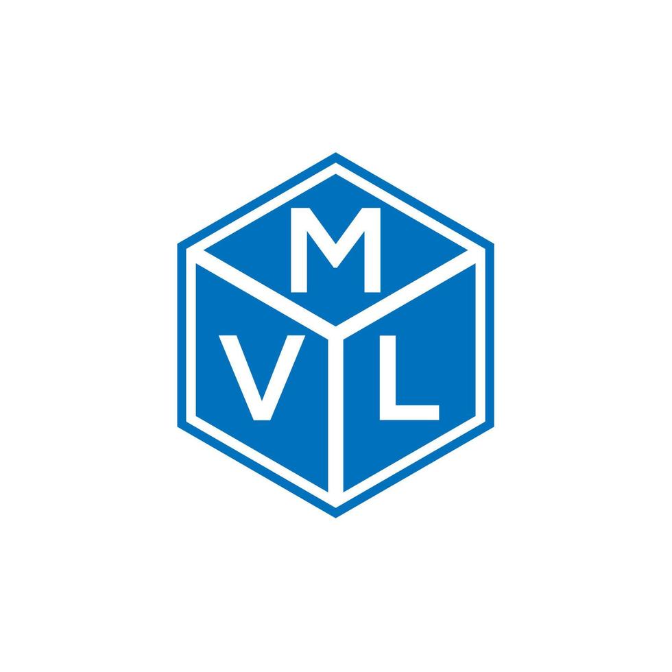 diseño de logotipo de letra mvl sobre fondo negro. concepto de logotipo de letra de iniciales creativas mvl. diseño de letras mvl. vector