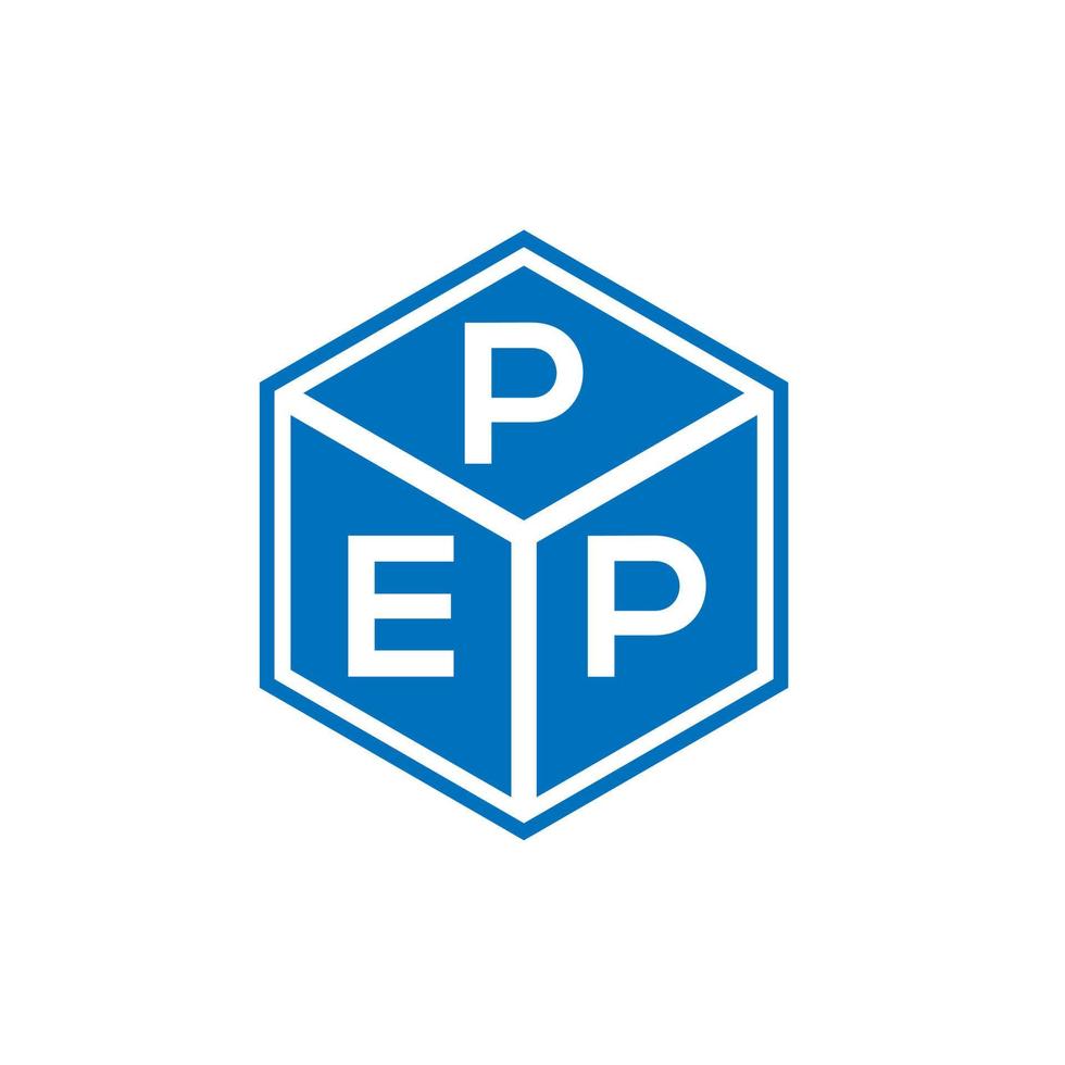 PEP letter logo design on black background. PEP creative initials letter logo concept. PEP letter design. vector