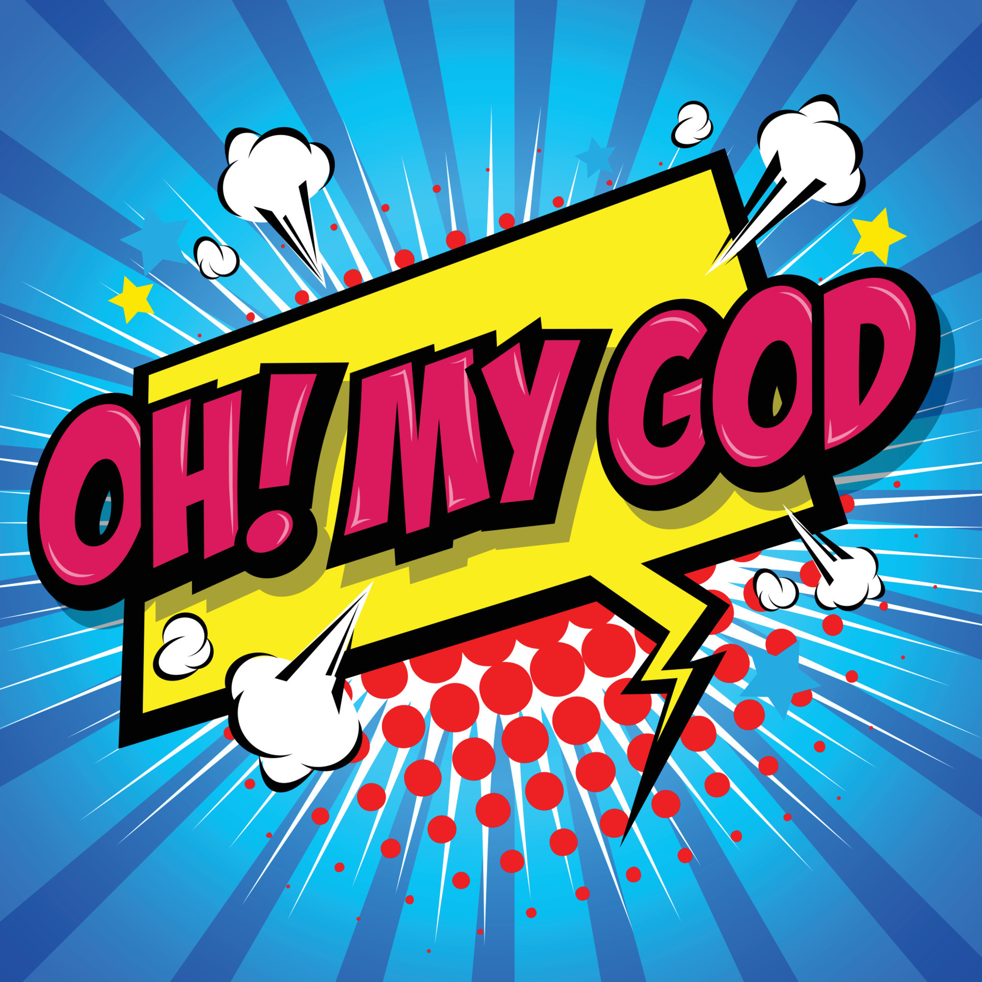 Oh My God Comic Speech Bubble, Cartoon. art and illustration vector file. 7556978 Vector Art at