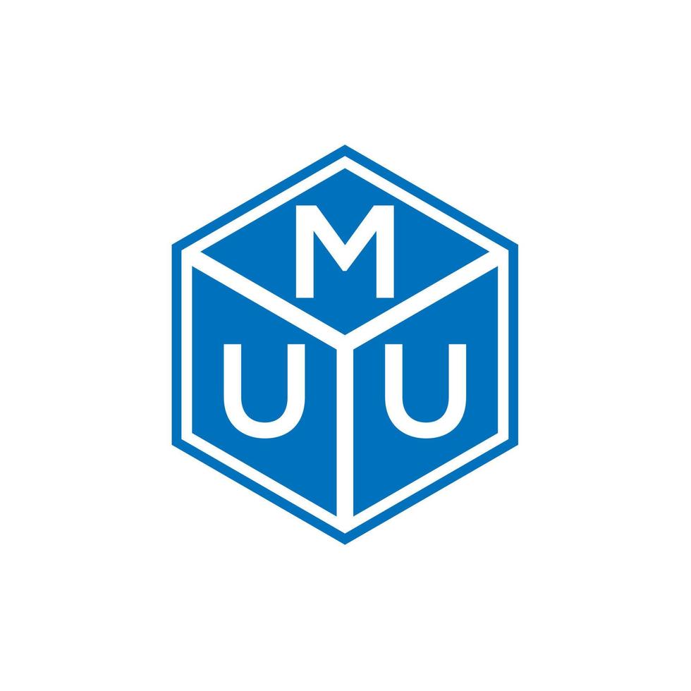 MUU letter logo design on black background. MUU creative initials letter logo concept. MUU letter design. vector