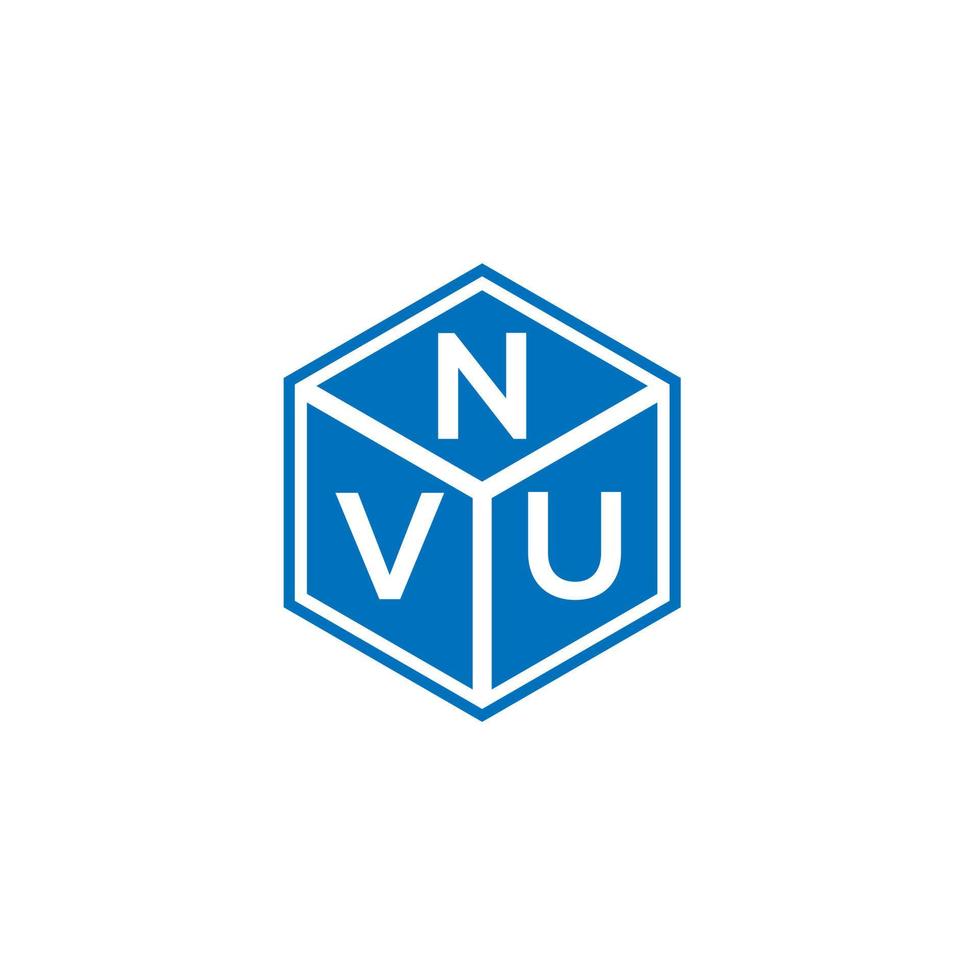 diseño de logotipo de letra nvu sobre fondo negro. concepto de logotipo de letra de iniciales creativas nvu. diseño de letras nvu. vector