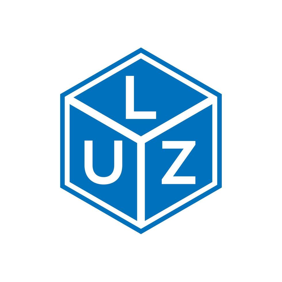 LUZ letter logo design on black background. LUZ creative initials letter logo concept. LUZ letter design. vector