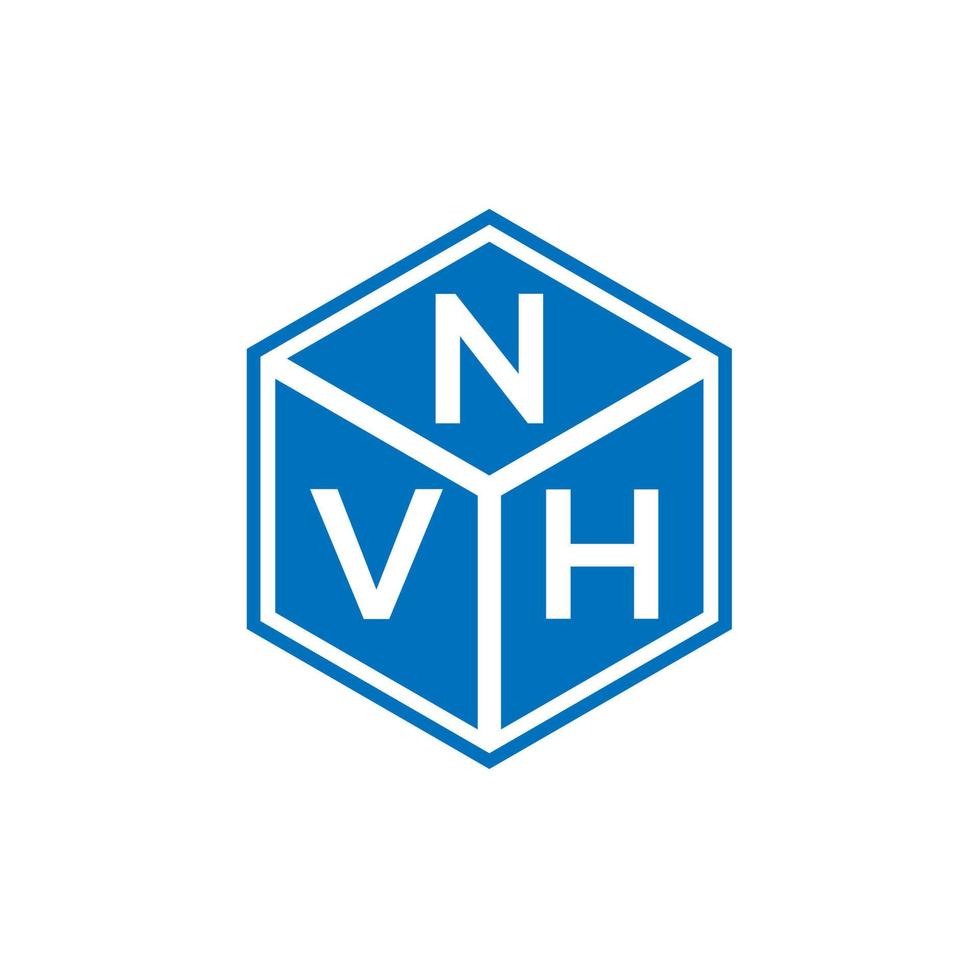 NHV letter logo design on black background. NHV creative initials letter logo concept. NHV letter design. vector