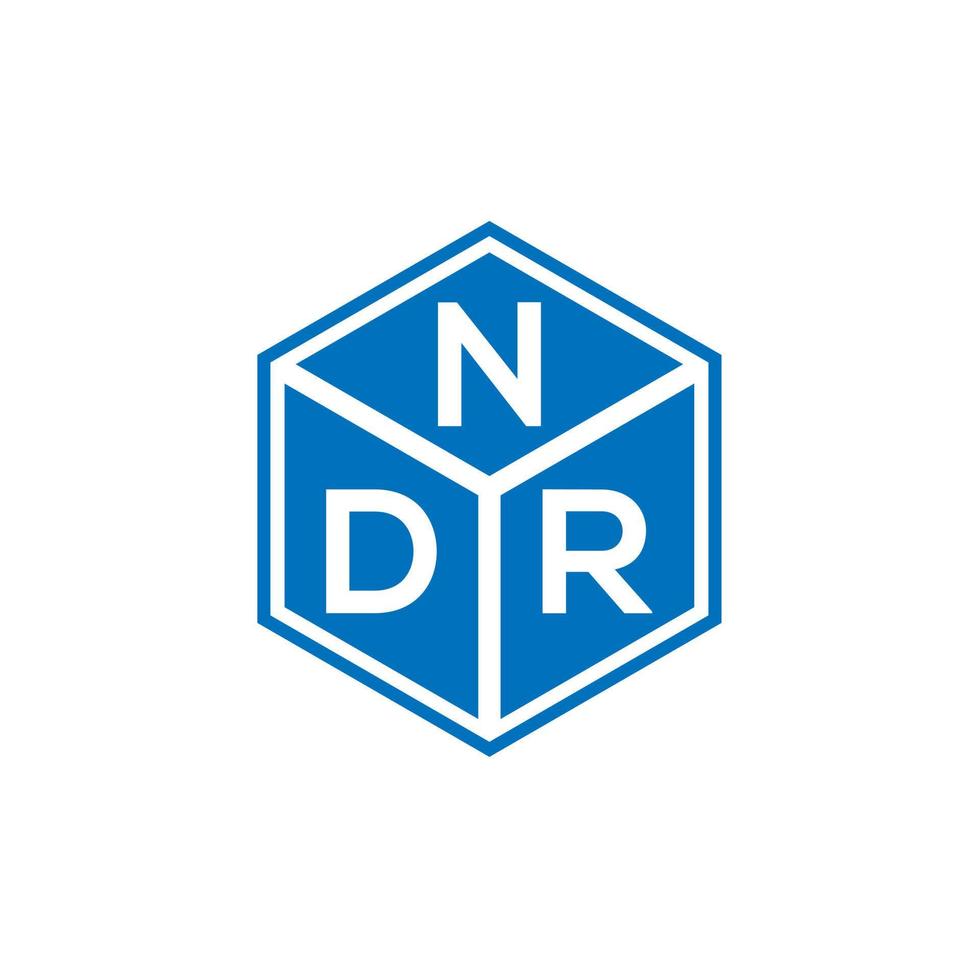 NDR letter logo design on black background. NDR creative initials letter logo concept. NDR letter design. vector