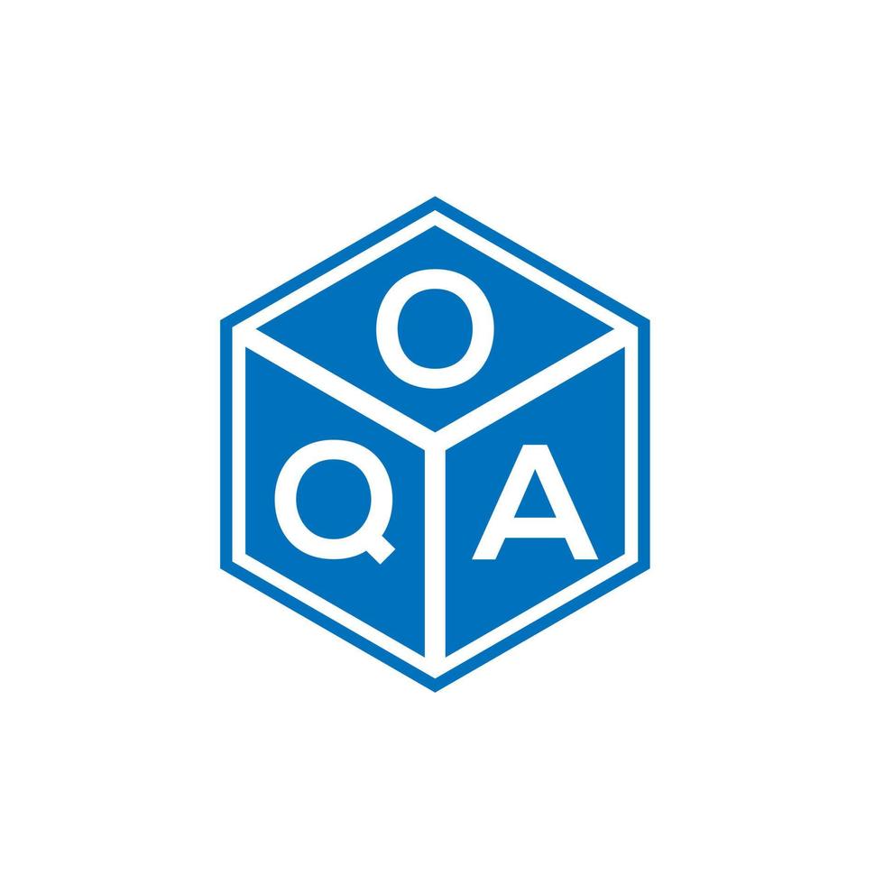 OQA letter logo design on black background. OQA creative initials letter logo concept. OQA letter design. vector