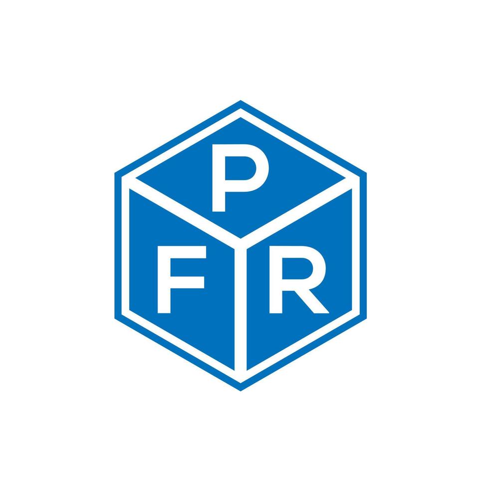 diseño de logotipo de letra pfr sobre fondo negro. concepto de logotipo de letra de iniciales creativas pfr. diseño de letra pfr.v vector