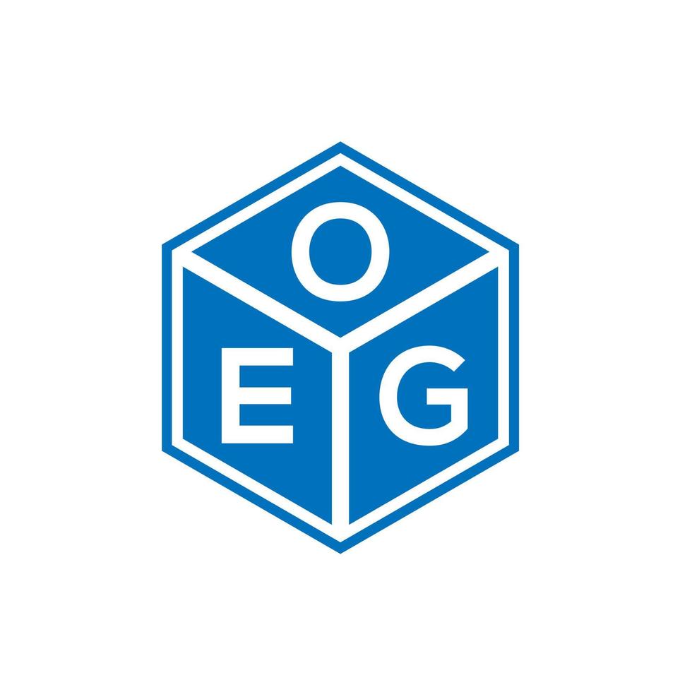 OEG letter logo design on black background. OEG creative initials letter logo concept. OEG letter design. vector