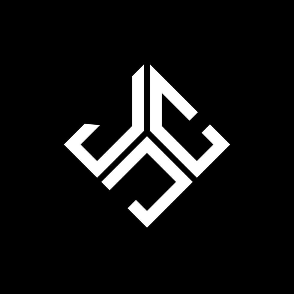 diseño de logotipo de letra jcj sobre fondo negro. concepto de logotipo de letra de iniciales creativas jcj. diseño de letras jcj. vector