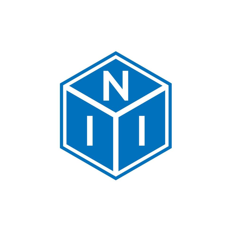 diseño de logotipo de letra nii sobre fondo negro. concepto de logotipo de letra de iniciales creativas nii. diseño de letra nii. vector