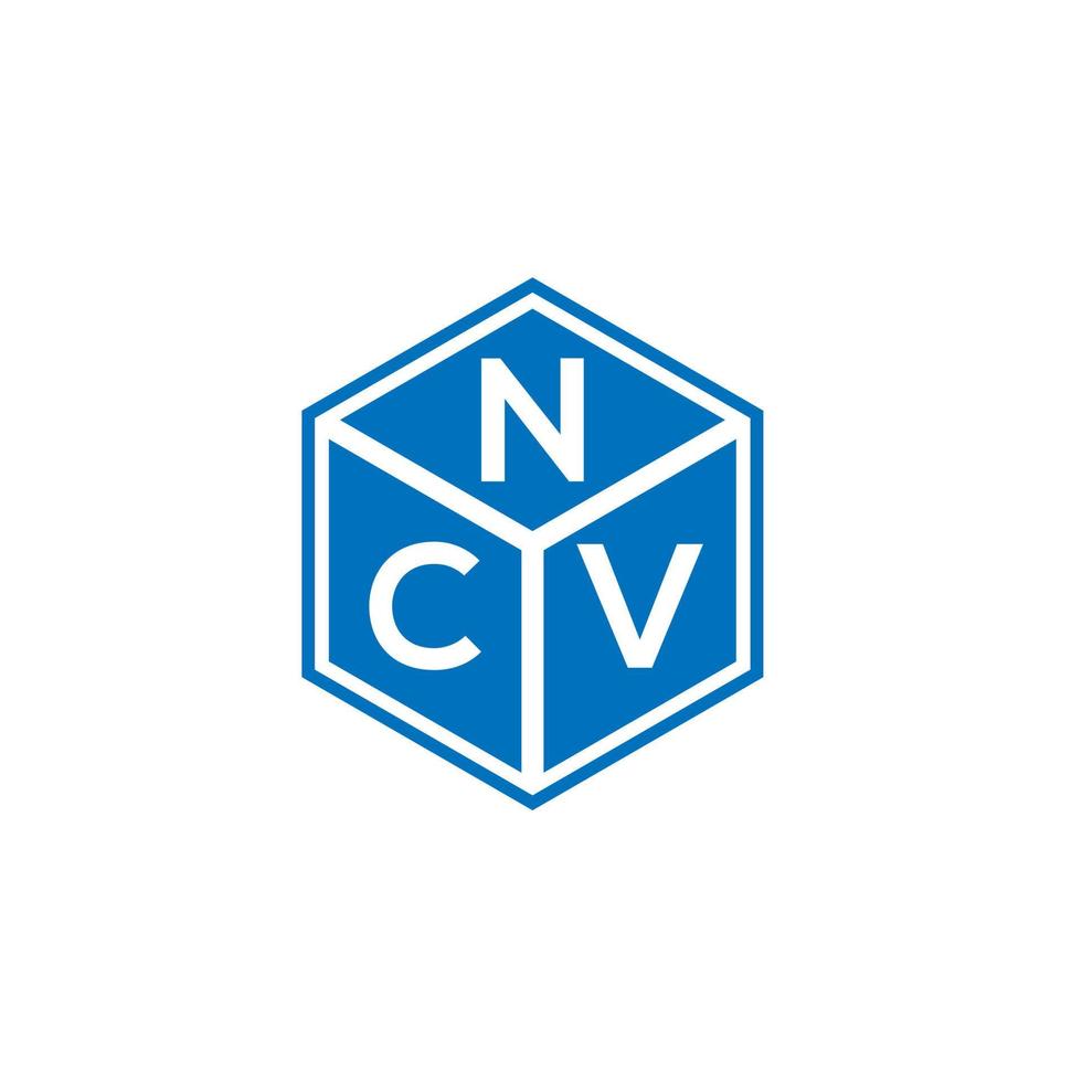 NCV letter logo design on black background. NCV creative initials letter logo concept. NCV letter design. vector