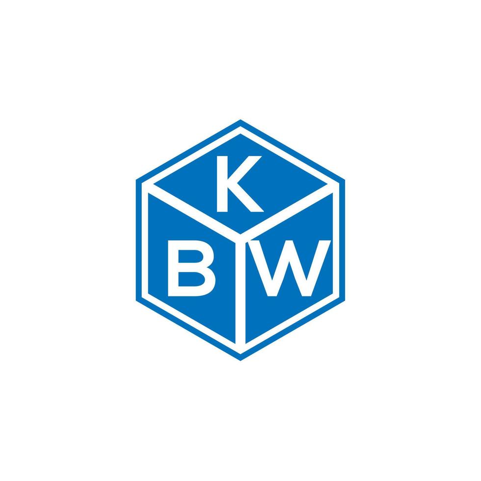 KBW letter logo design on black background. KBW creative initials letter logo concept. KBW letter design. vector